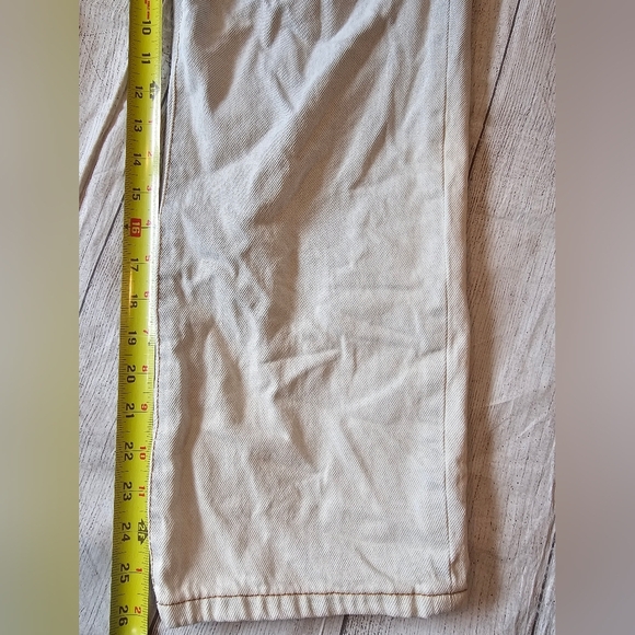 Blank NYC Size 27 The Baxter Rib Cage Straight Leg Button Fly Blue White Jeans - Picture 9 of 9